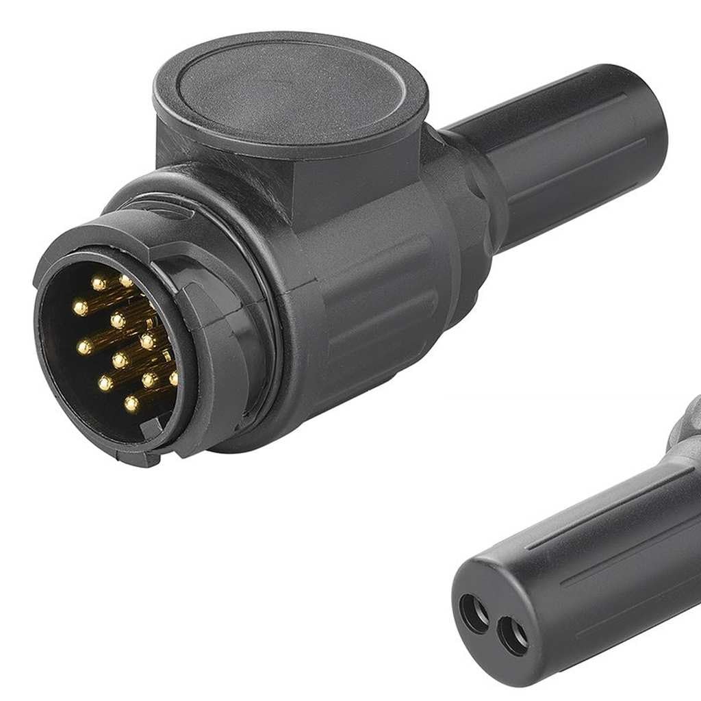 MultiBros Stecker 13-polig PVC Typ Jaeger mit 2-Loch-Tülle – Robuster Anhängerstecker für 12V Fahrzeuge | Schraubanschluss mit Gummidichtung | Wohnwagen & Anhänger Zubehör MultiBros Stecker 13-polig PVC Typ Jaeger mit 2-Loch-Tülle – Robuster Anhängerstecker für 12V Fahrzeuge | Schraubanschluss mit Gummidichtung | Wohnwagen & Anhänger Zubehör von MultiBros