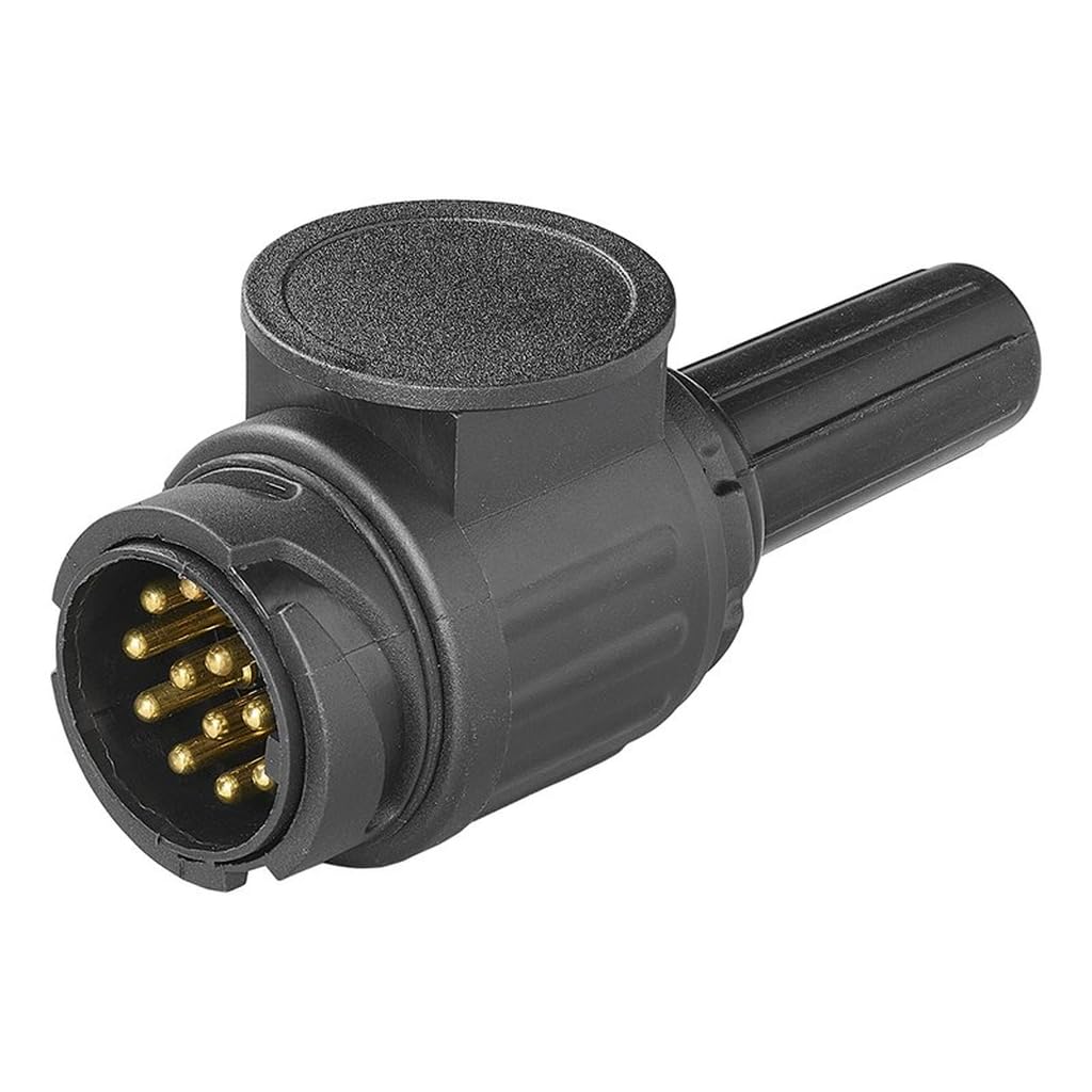 Multibros Stecker 13-polig PVC Typ Jaeger mit 1-Loch-Tülle – Robuster Anhängerstecker für 12V Fahrzeuge | Schraubanschluss mit Gummidichtung | Wohnwagen & Anhänger Zubehör Multibros Stecker 13-polig PVC Typ Jaeger mit 1-Loch-Tülle – Robuster Anhängerstecker für 12V Fahrzeuge | Schraubanschluss mit Gummidichtung | Wohnwagen & Anhänger Zubehör von MultiBros