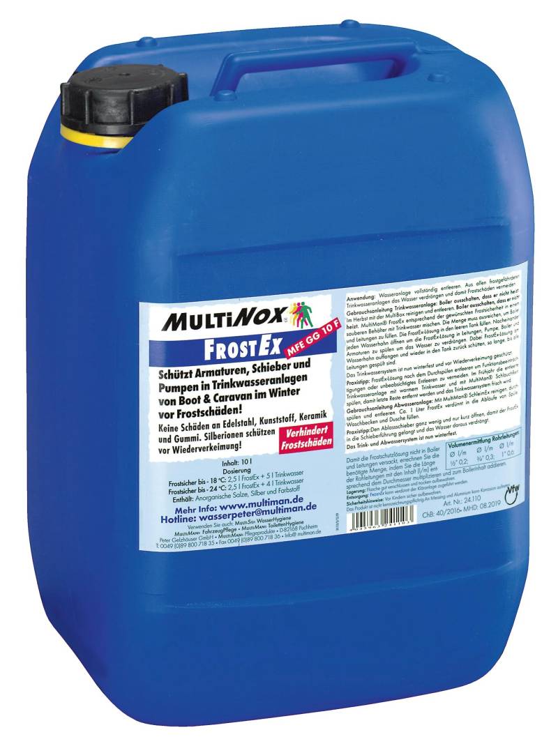 MultiNox FrostEx Frostschutz für Trink- und Abwassersysteme, Menge:10 Liter von Multiman
