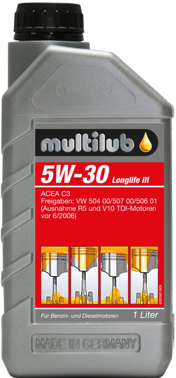 Multilub Motoröl 5W-30 Longlife III 1L Motoröl Multilub Motoröl 5W-30 Longlife III 1L Motoröl von Multilub