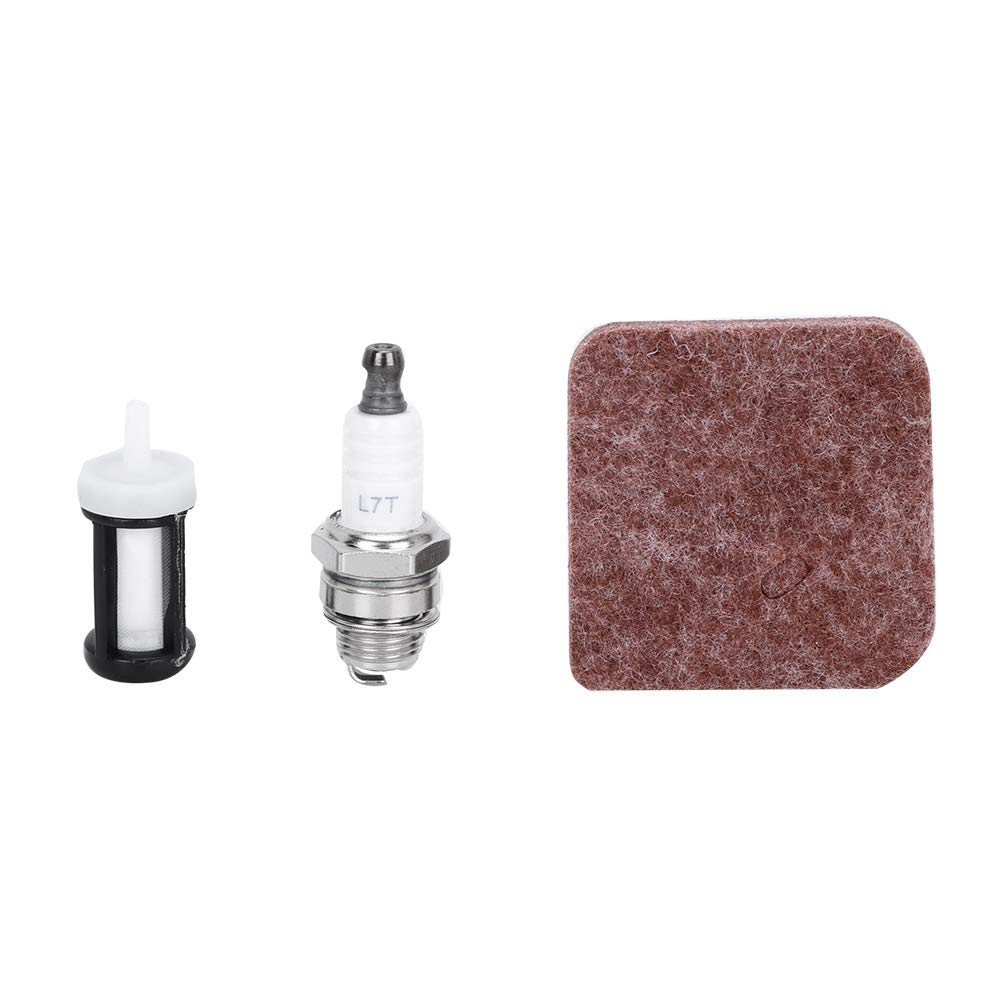 Luftfilter Zündkerzen Kraftstofffiltersatz Passend für Stihl FS38 FS45 FS46 FS55 HS45 FC55 Outdoor Rasenmäher Zubehör von Mumusuki