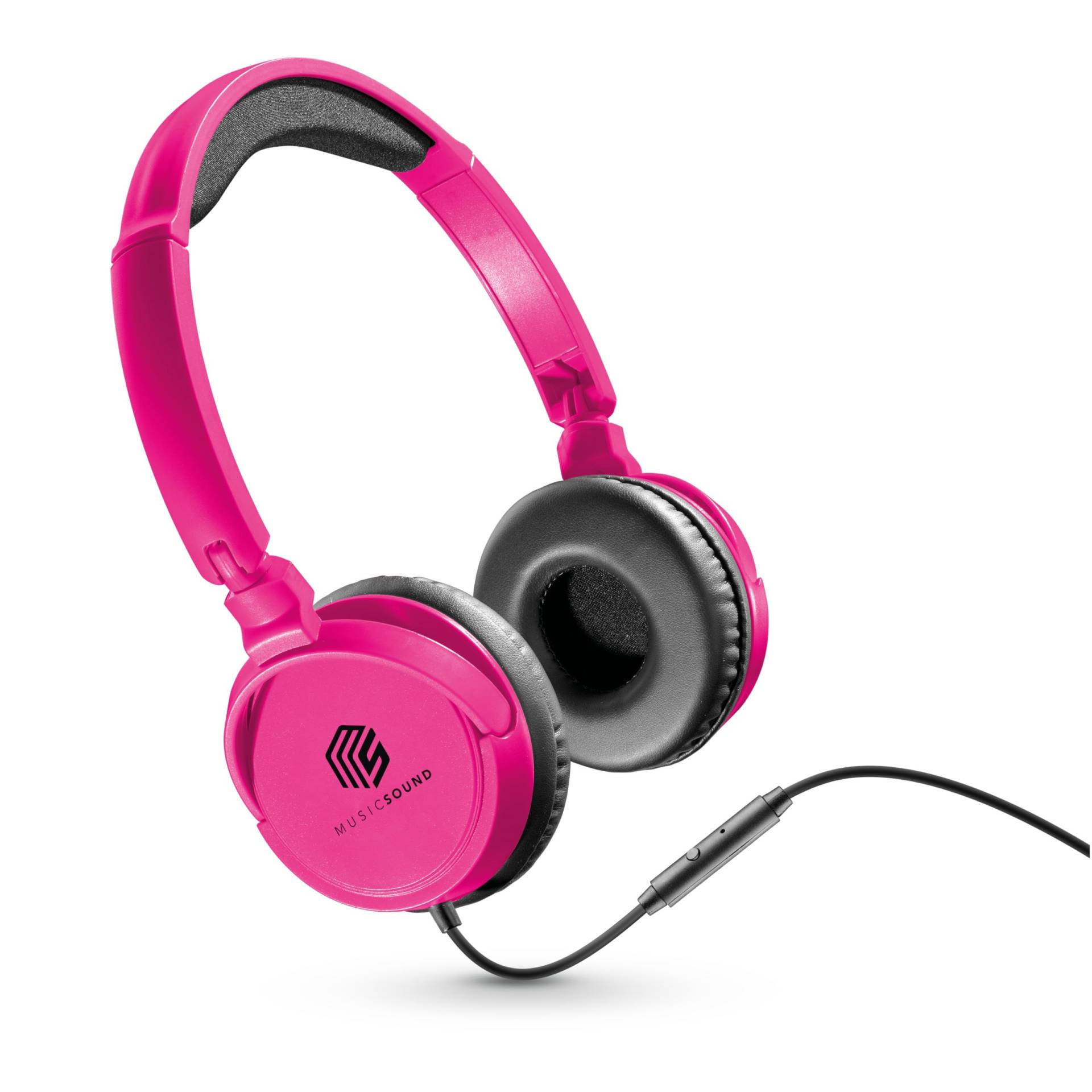 Music Sound Bügelkopfhörer mit Kabel Over Ear Basic On-Ear-Kopfhörer Faltbarer Kopfbügel mit 1,2 m Anti-Tangle-Kabel und integriertem Mikrofon-3,5-mm-Klinkenanschluss – Farbe Rosa, MUSICSOUNDFULLCP Music Sound Bügelkopfhörer mit Kabel Over Ear Basic On-Ear-Kopfhörer Faltbarer Kopfbügel mit 1,2 m Anti-Tangle-Kabel und integriertem Mikrofon-3,5-mm-Klinkenanschluss – Farbe Rosa, MUSICSOUNDFULLCP von Music Sound