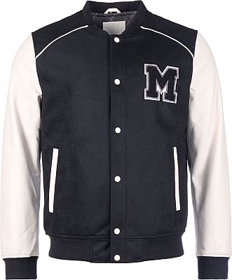 Mustang Milled, Leder/Textiljacke - Schwarz/Hellgrau - L von Mustang