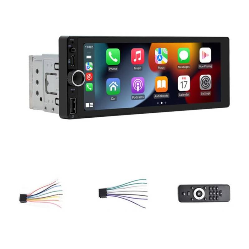 Muyilanc 1 Din 6,86 Autoradio Kabelloses CarPlay Android Auto Multimedia Player Universal MP5 Player Mirror Link IPS Bildschirm A von Muyilanc