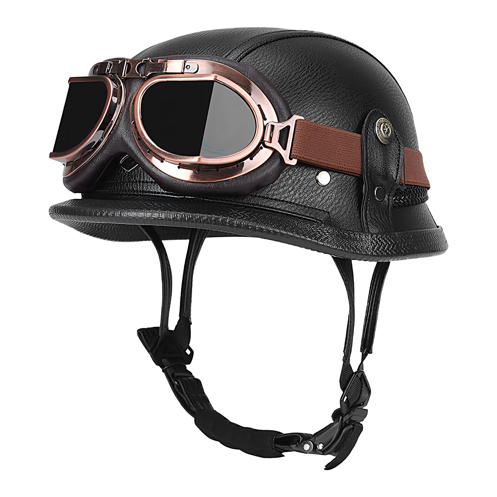 Mxshc Deutscher Stil Motorradhelm | Scooter Schutzhelm - Motorrad Sicherheitszubehör & Halbvisier Kopfschutz für Erwachsene Mxshc Deutscher Stil Motorradhelm | Scooter Schutzhelm - Motorrad Sicherheitszubehör & Halbvisier Kopfschutz für Erwachsene von Mxshc