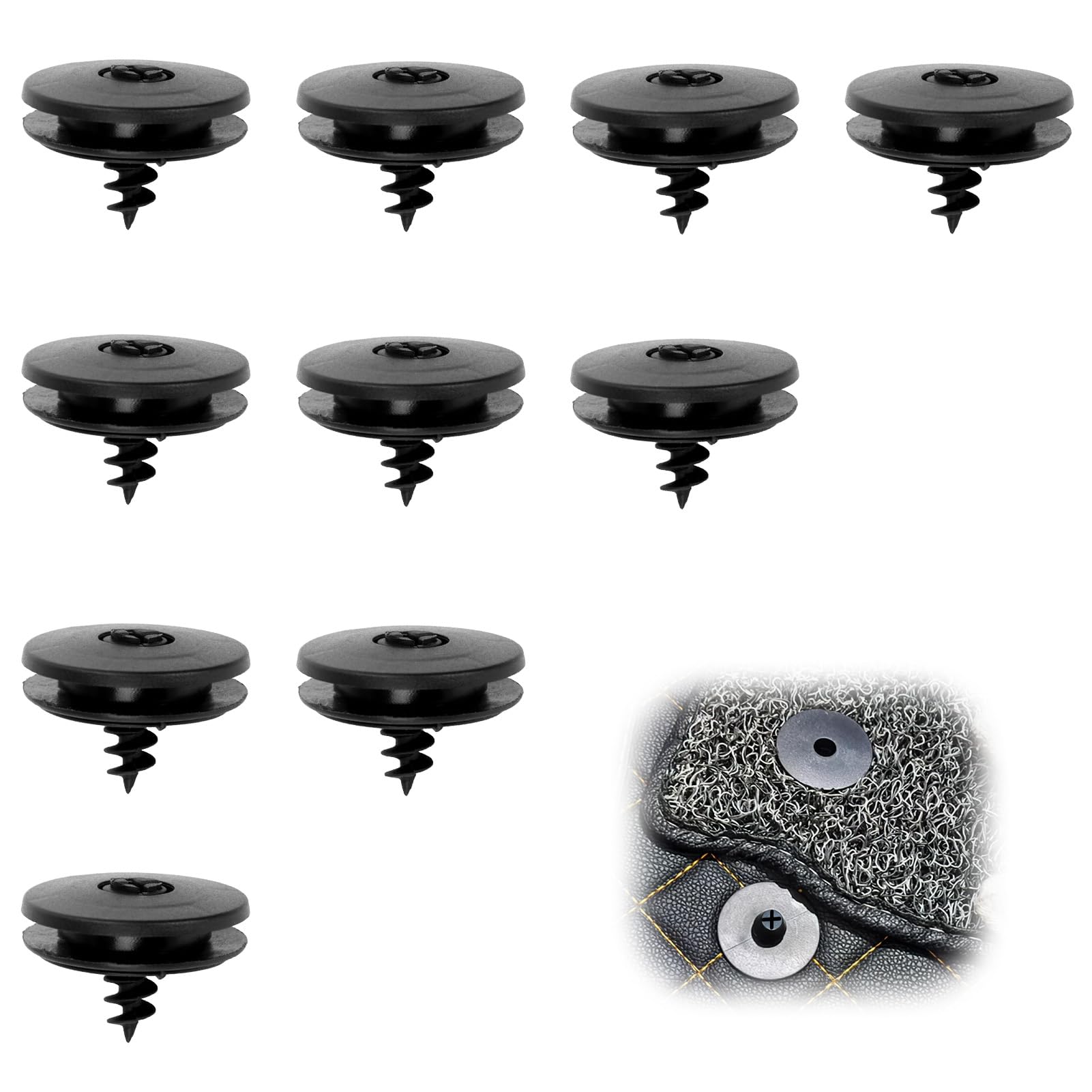 10 Stück Universal Halter, Auto Fußmatten Clips für sicheren Halt der Autoteppiche, Fußmatten Befestigung Auto, Automatten Halter, Befestigungsclips für Autoteppiche, Einfache Installation 10 Stück Universal Halter, Auto Fußmatten Clips für sicheren Halt der Autoteppiche, Fußmatten Befestigung Auto, Automatten Halter, Befestigungsclips für Autoteppiche, Einfache Installation von MxyVrix