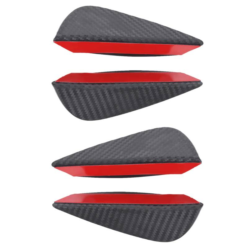 Mxzzand Universal ABS Carbon Auto Frontstoßstange Flossen Lip Spoiler Canards Trim Kit 4Pcs von Mxzzand