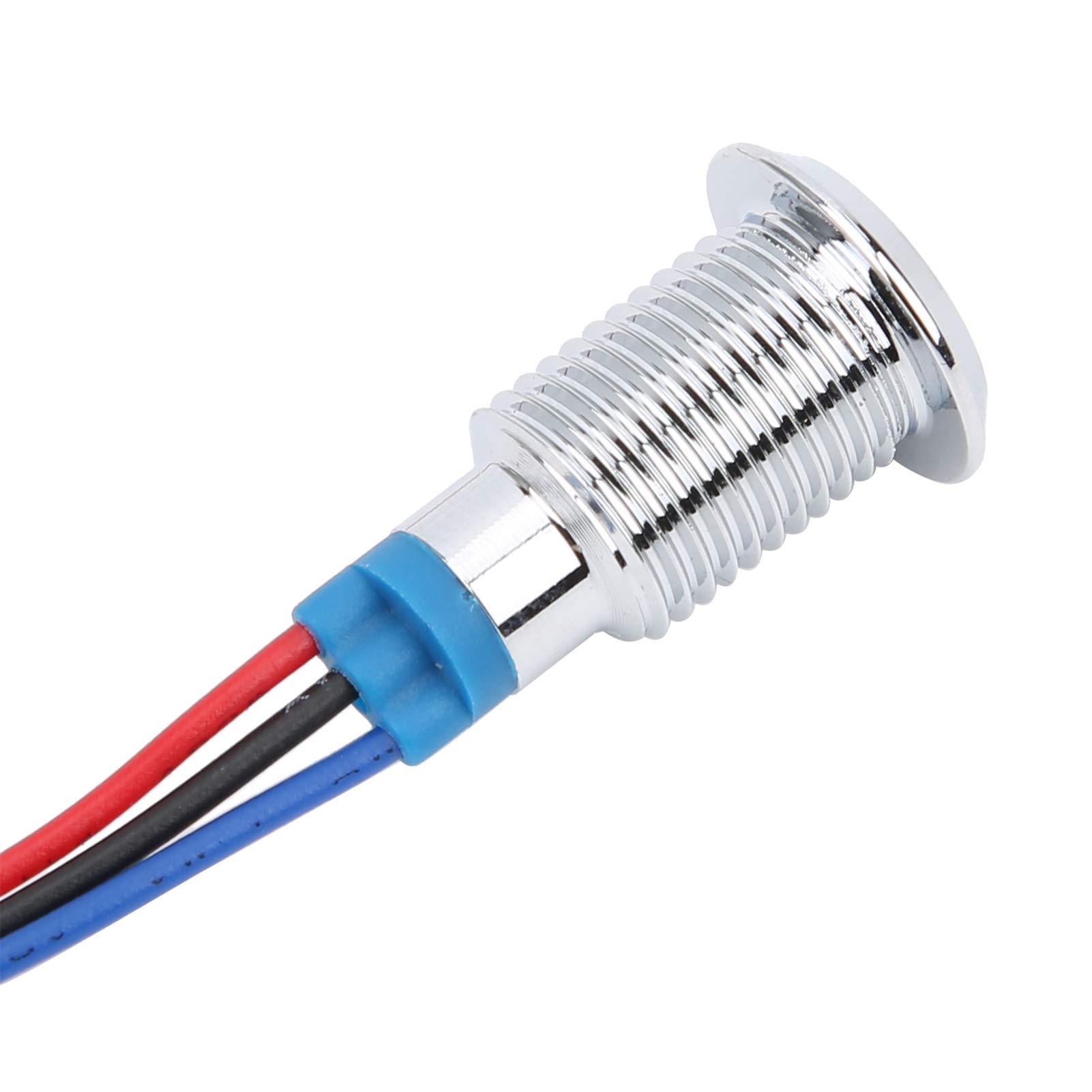 Runde Edelstahl-LED 10 mm 3-6 V vorverdrahtete LED-LEDs 2-Farben für Zugangskontrollschalter zur Fahrzeugumrüstung(Red and blue, Pisa Leaning Tower Type) von Mxzzand