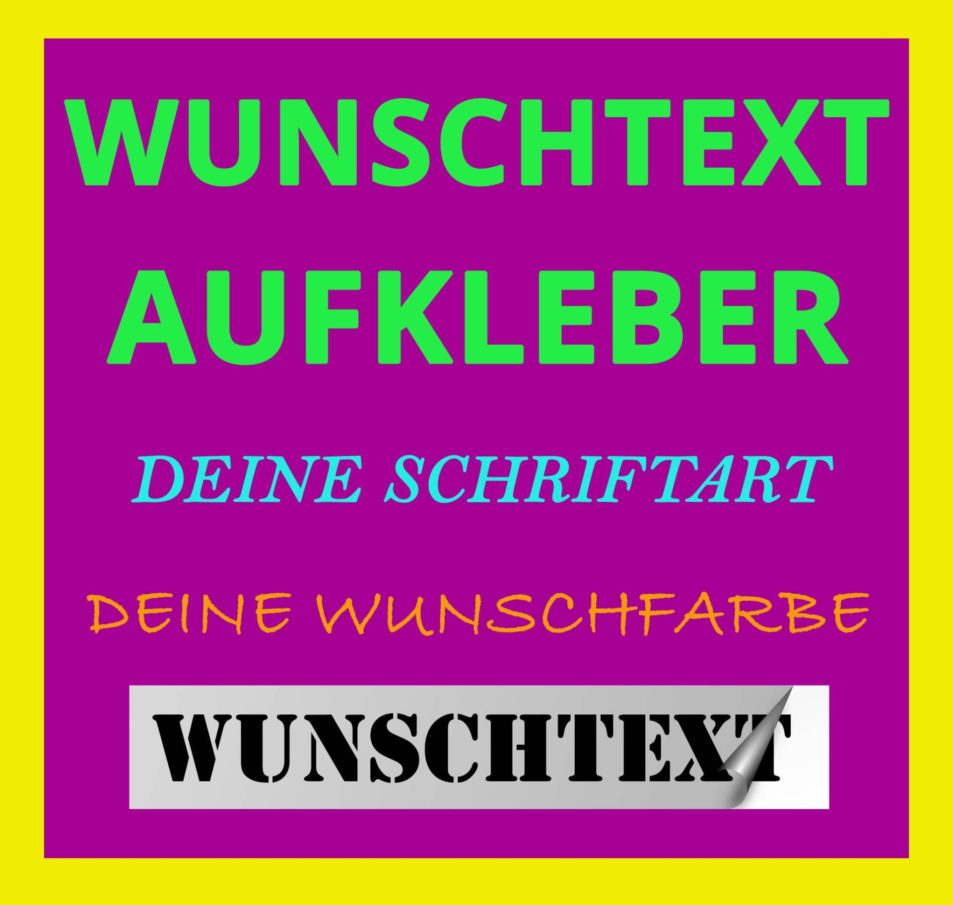 My-Baby-Shop Schriftzugaufkleber Wunschtext Text Autoaufkleber Aufkleber mit Text Werbung Scheibenaufkleber KFZ Sticker von My-Baby-Shop