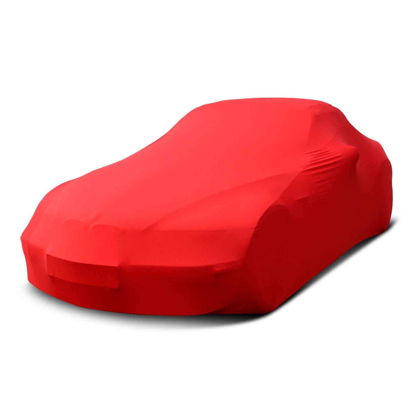 Autoplane passend für Dodge Challenger Coupe Premium Indoor Plane formanpassend atmungsaktiv aus Stoff in Rot von MyCarCover