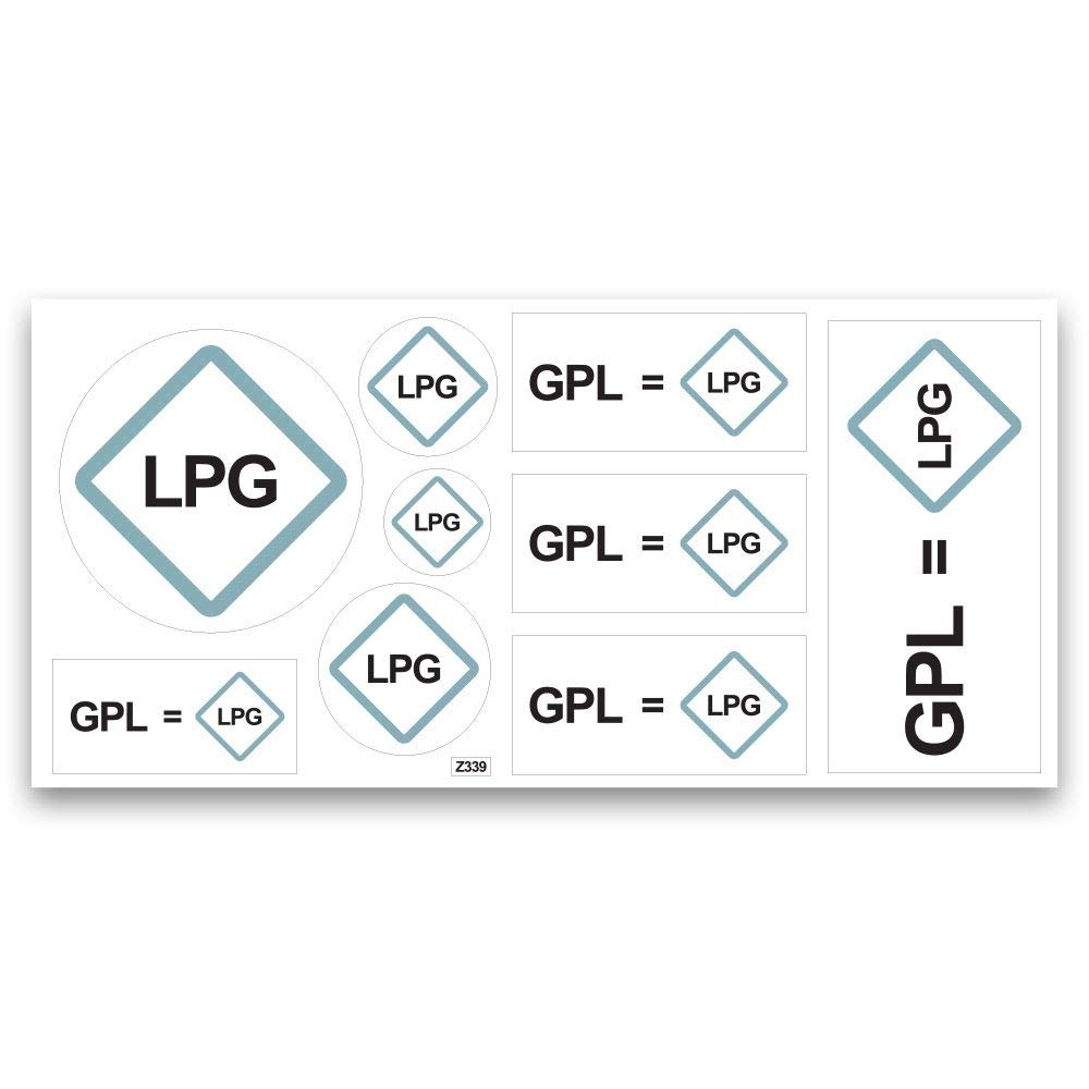 Mygoodprice Aufkleber GPL LPG Kraftstoff, Stickerbogen weiß 10x21 cm, 1 Stk Mygoodprice Aufkleber GPL LPG Kraftstoff, Stickerbogen weiß 10x21 cm, 1 Stk von Mygoodprice