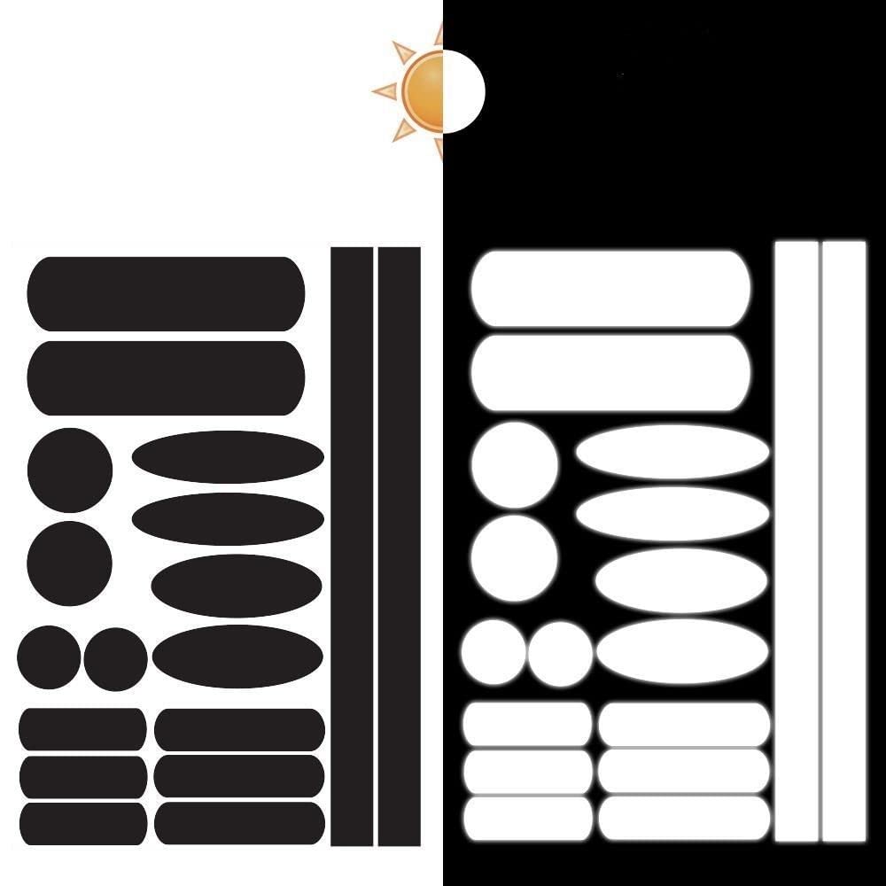 Mygoodprice Set 18 Reflektierende Sticker Schwarz für Helme auf Nachtaktivitäten Mygoodprice Set 18 Reflektierende Sticker Schwarz für Helme auf Nachtaktivitäten von Mygoodprice