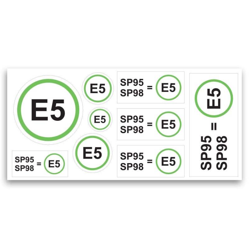 Mygoodprice Stickerbogen Benzin SP95 SP98 E5 neuer Kraftstoff, Vinyl, Grün, Minimalistisch, Stickerbogen, Sticker von Mygoodprice