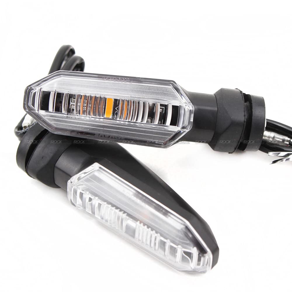LED-Blinkerleuchten für Honda NC700 NC750 S/X CTX700 DCT MSX125 Grom CRF250L CRF300L Motorrad vorne und hinten Blinker, 1 Paar (transparent) von N/A Generic