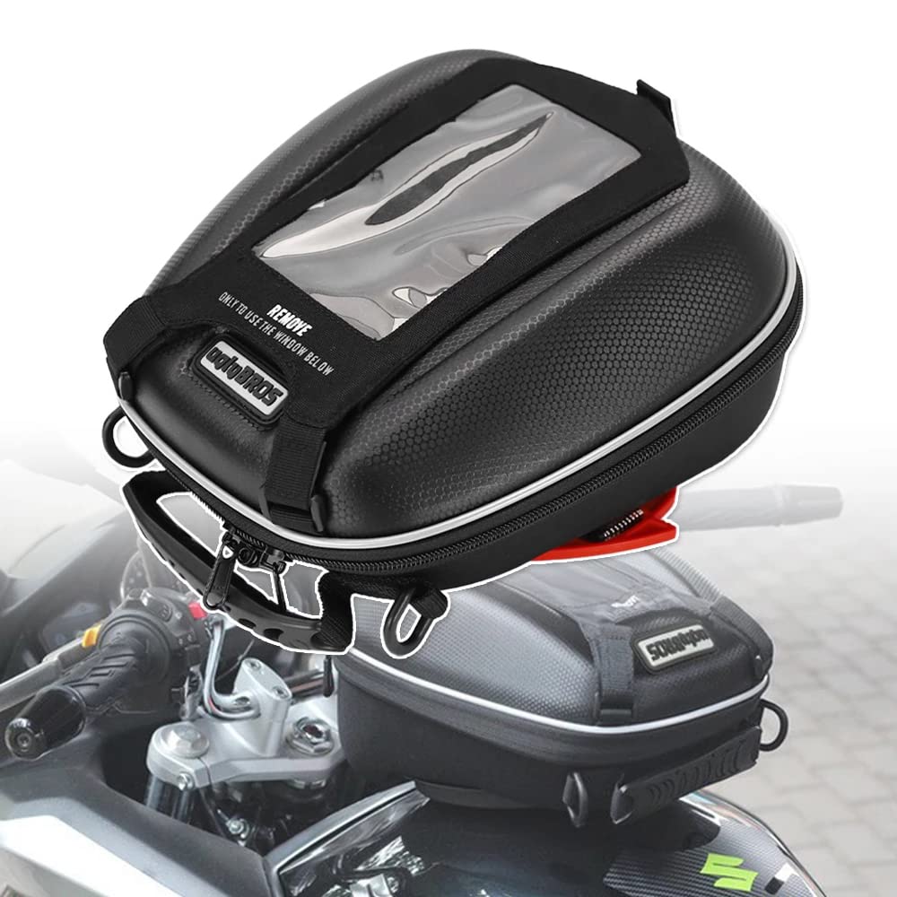 Tanktasche für Suzuki GSR GSX-R 600/750 GSX-S 750/1000 Hayabusa Motorrad Tour Gepäck Aufbewahrungsbox Handy GPS Halter Wasserdicht Tragbar, Schwarz von N/A Generic