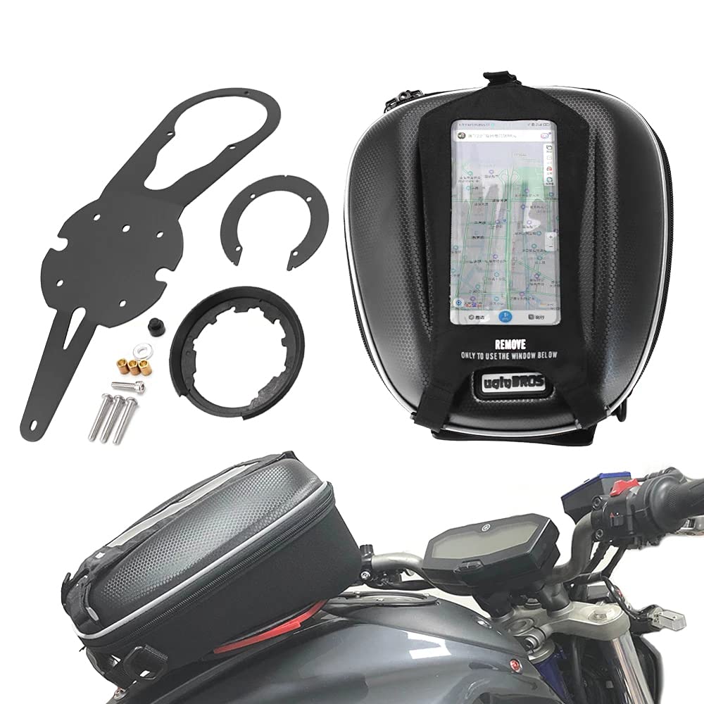 Tanktasche für Yamaha MT-07 FZ-07 2014–2017 Motorrad-Tour-Gepäck-Aufbewahrungsbox mit Handy-GPS-Halterung, wasserdicht, tragbar von N/A Generic