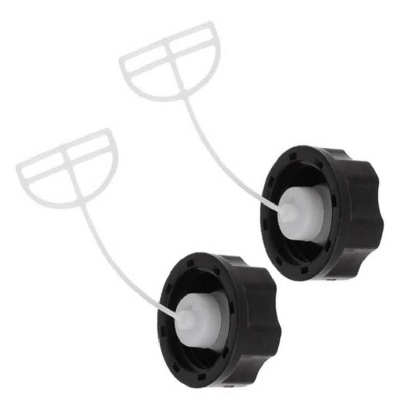 NC 2 x Universal-Tankdeckel, Kühlerdeckel für Kühlmittel-Ausgleichsbehälter für 43 cc 52 cc usw. Rasentrimmer-Heckenschere, schwarz + weiß von NC