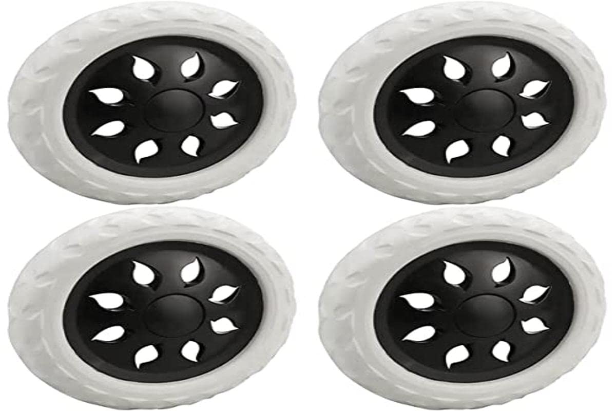 WideSmart 4 Stück Ersatzräder,Ersatzrollen Ersatz Lenkrollen für Rollstuhl Ersatz Vorder Räder Ersatzräder Ersatzrollen für Einkaufstrolley Rollator Kombis Reisegepäckwagen Rollstuhl Ersatzräder von NC