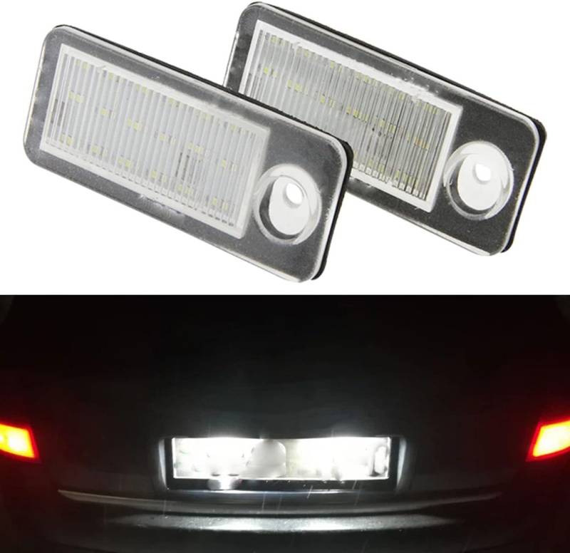 2 Stück Led Kennzeichenbeleuchtung für A-u-di A6 C5 B4 A-vant W-agon 98-05 für A-u-di RS6 Plus 03-05 Rücklicht Tab Lampe von DHCN