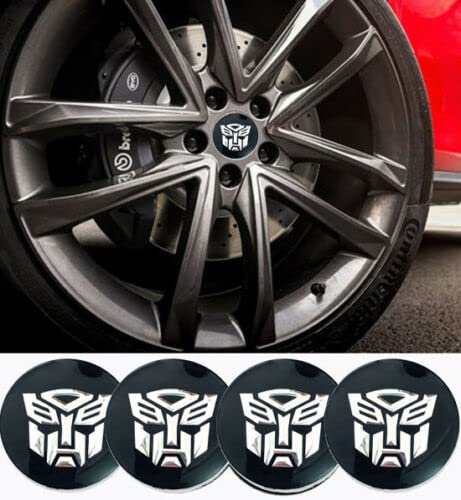 4pcs Transformers Felgensticker Emblem Auto Aufkleber für Nabendeckel 56mm von N\P
