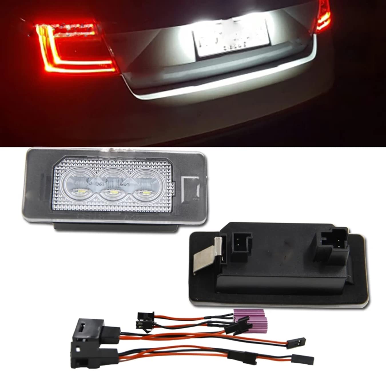 NP 2 Stück Led Kennzeichenbeleuchtung CANbus für S-Koda O-ctavia Sedan Rapid für F-abia MK2 MK3 S-uperb B6 Combi Facelift Y-eti 5L NP 2 Stück Led Kennzeichenbeleuchtung CANbus für S-Koda O-ctavia Sedan Rapid für F-abia MK2 MK3 S-uperb B6 Combi Facelift Y-eti 5L von Kopeme