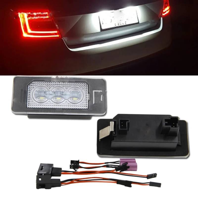 NP 2 Stück Led Kennzeichenbeleuchtung CANbus für S-Koda O-ctavia Sedan Rapid für F-abia MK2 MK3 S-uperb B6 Combi Facelift Y-eti 5L von Kopeme