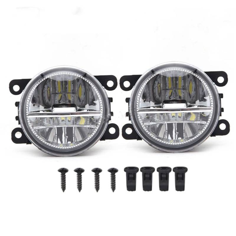 NP 2 Stück Nebelscheinwerfer LED-Scheinwerfer für R-enault M-egane 2/3 D-uster Fluence für K-oleos K-angoo 2003-2015 Halogen-Nebelscheinwerfer von DHCN