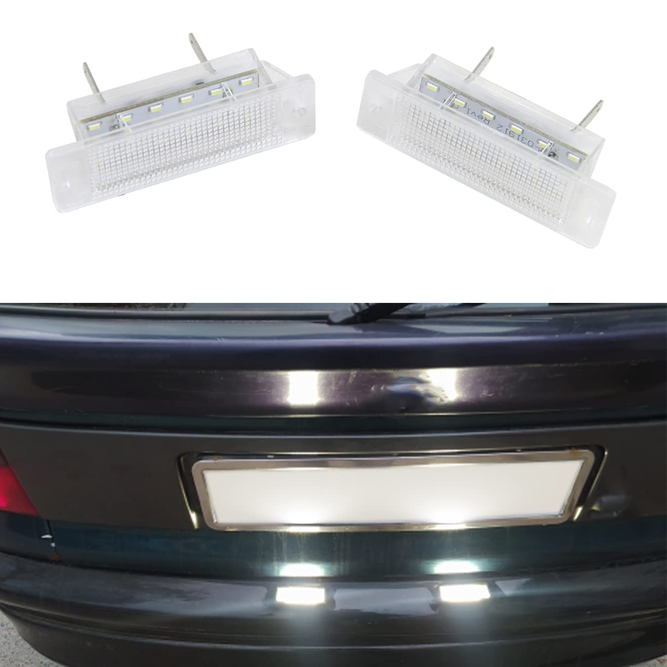 DHCN 2 stücke Auto Kennzeichen LED Licht für O-pel A-stra F 1992-1998 für O-pel C-alibra 1989-1997 Auto Heckleuchte DHCN 2 stücke Auto Kennzeichen LED Licht für O-pel A-stra F 1992-1998 für O-pel C-alibra 1989-1997 Auto Heckleuchte von DHCN