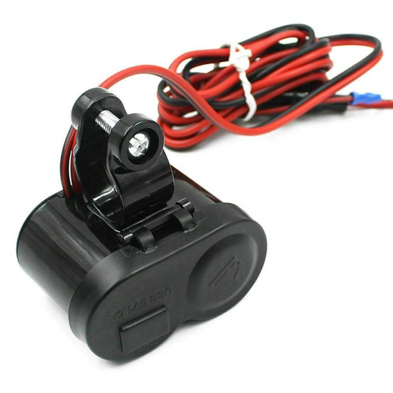 Motorrad Zigarettenanzünder USB Buchse Steckdose Lenker 12 V/24V wasserdicht von N&F