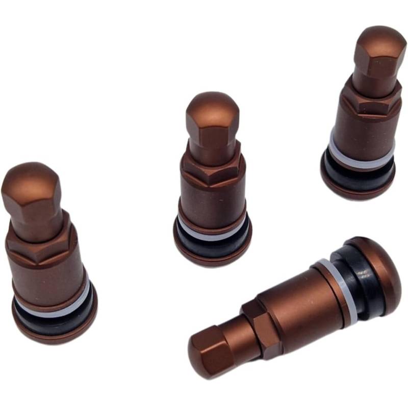 NAAA 4X Aluventile PKW Metallventil 11,3mm Leicht Felgenventile (Matt Copper Braun) von NAAA