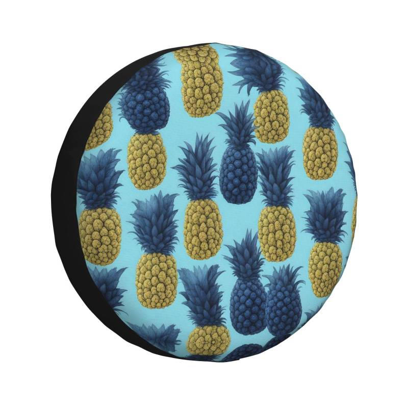 Blaue Ananas-Reifenabdeckung, Allwetterschutz für Anhänger, SUV, LKW und mehr, 35,6 cm, 40,6 cm, 43,2 cm, 43,2 cm von NABEAR