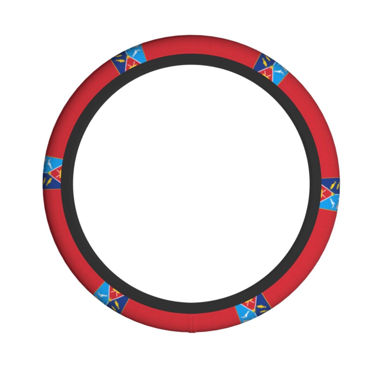 Flagge von Magadan Lenkradbezug, Auto-Lenkradschutz, rutschfester Griff für Männer und Frauen, 37,8 - 48,1 cm Flagge von Magadan Lenkradbezug, Auto-Lenkradschutz, rutschfester Griff für Männer und Frauen, 37,8 - 48,1 cm von NABEAR