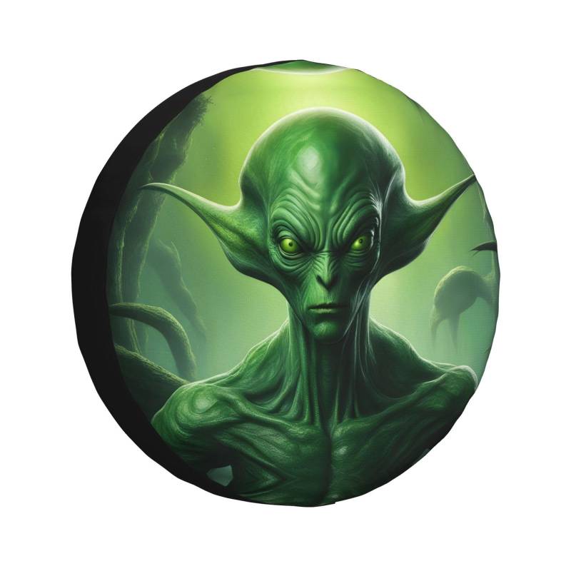 Grüne Alien-Reifenabdeckung, Allwetterschutz für Anhänger, SUV, LKW und mehr, 35,6 cm, 40,6 cm, 43,2 cm, 43,2 cm von NABEAR