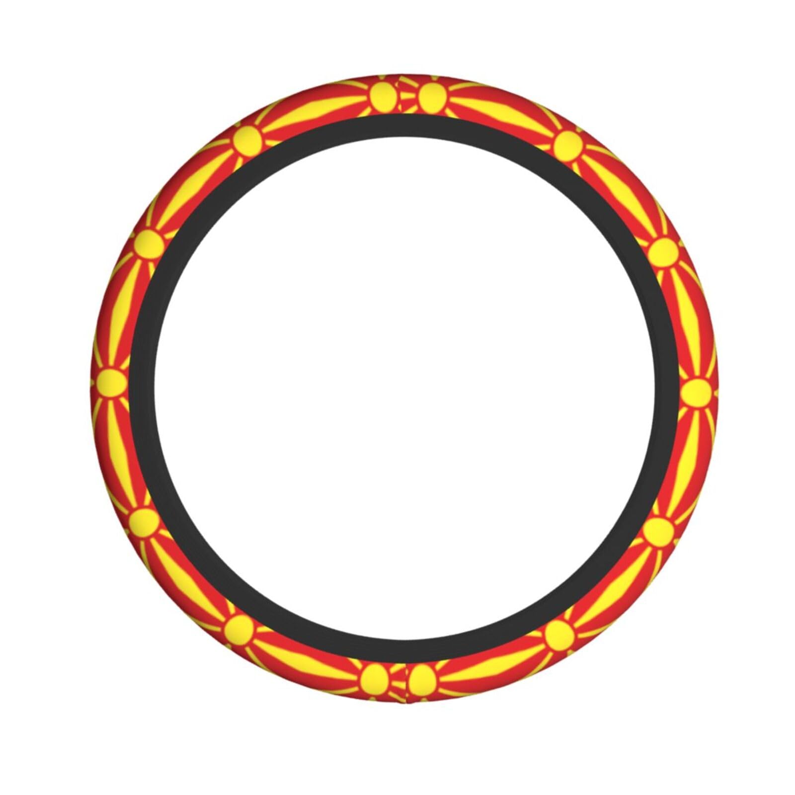 Lenkradbezug mit Flagge Nordmazedoniens, Auto-Lenkradschutz, rutschfester Griff für Männer und Frauen, 14,5–15 Lenkradbezug mit Flagge Nordmazedoniens, Auto-Lenkradschutz, rutschfester Griff für Männer und Frauen, 14,5–15 von NABEAR