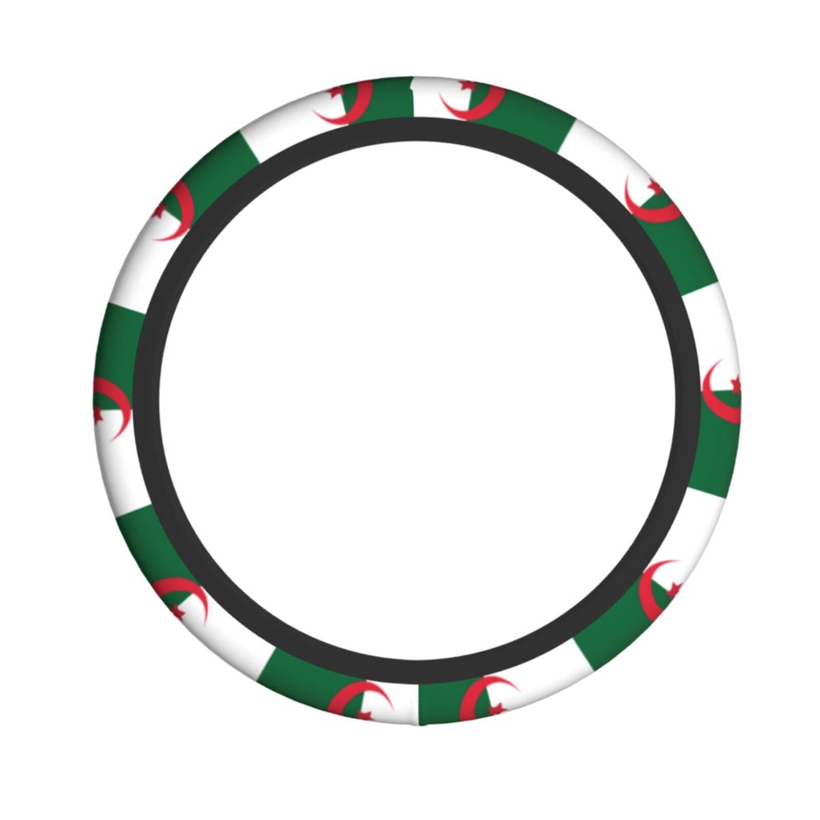 Lenkradbezug mit Flagge von Algerien, Auto-Lenkradschutz, rutschfester Griff für Männer und Frauen, 37,8 - 48,1 cm Lenkradbezug mit Flagge von Algerien, Auto-Lenkradschutz, rutschfester Griff für Männer und Frauen, 37,8 - 48,1 cm von NABEAR