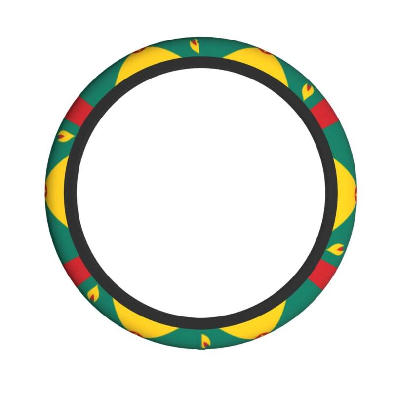 Lenkradbezug mit Flagge von Grenada, Auto-Lenkradschutz, rutschfester Griff für Männer und Frauen, 37 - 48 cm von NABEAR