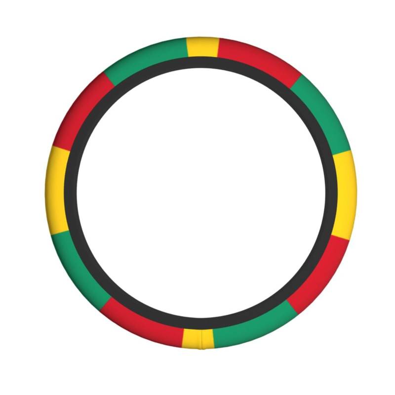 Lenkradbezug mit Flagge von Guinea, Auto-Lenkradschutz, rutschfester Griff für Männer und Frauen, 37,8 - 48,1 cm von NABEAR