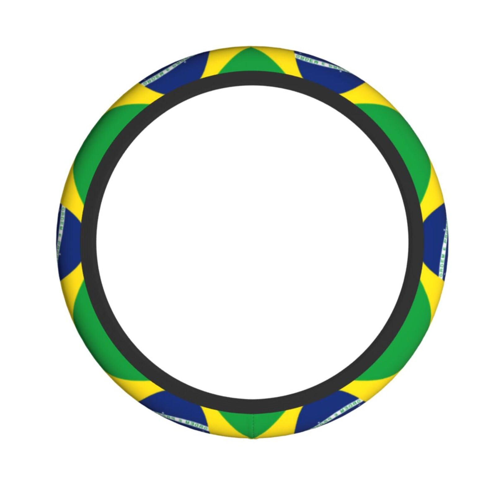 Lenkradbezug mit brasilianischer Flagge, Auto-Lenkradschutz, rutschfester Griff für Männer und Frauen, 37,8 - 48,1 cm Lenkradbezug mit brasilianischer Flagge, Auto-Lenkradschutz, rutschfester Griff für Männer und Frauen, 37,8 - 48,1 cm von NABEAR