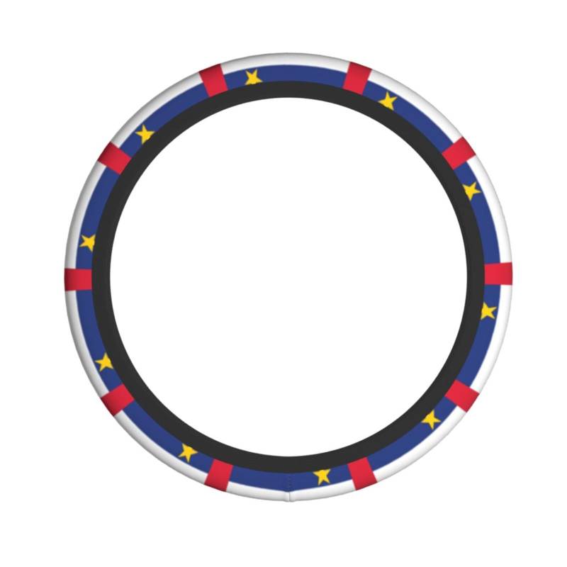 Lenkradbezug mit zentralafrikanischer Flagge, Auto-Lenkradschutz, rutschfester Griff für Männer und Frauen, 14,5–15 von NABEAR