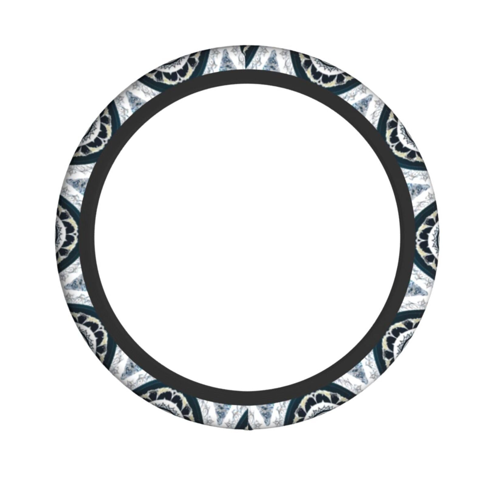 NABEAR Schwarze und weiße runde Totem-Lenkradabdeckung, Auto-Lenkradschutz, rutschfester Griff für Männer und Frauen, 37,8–48,1 cm NABEAR Schwarze und weiße runde Totem-Lenkradabdeckung, Auto-Lenkradschutz, rutschfester Griff für Männer und Frauen, 37,8–48,1 cm von NABEAR
