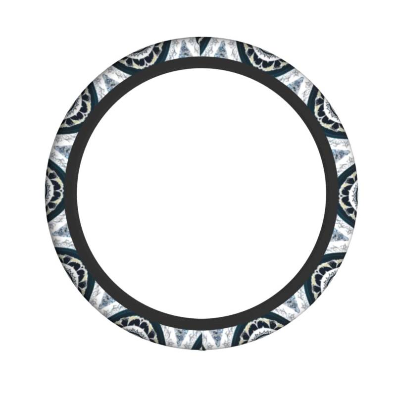NABEAR Schwarze und weiße runde Totem-Lenkradabdeckung, Auto-Lenkradschutz, rutschfester Griff für Männer und Frauen, 37,8–48,1 cm von NABEAR