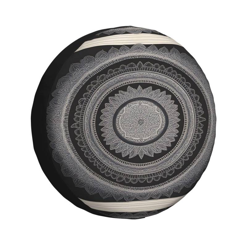 Rechteckige Mandala-Reifenabdeckung, Allwetterschutz für Anhänger, SUV, LKW und mehr, 35,6 cm, 38,1 cm, 40,6 cm, 43,2 cm von NABEAR