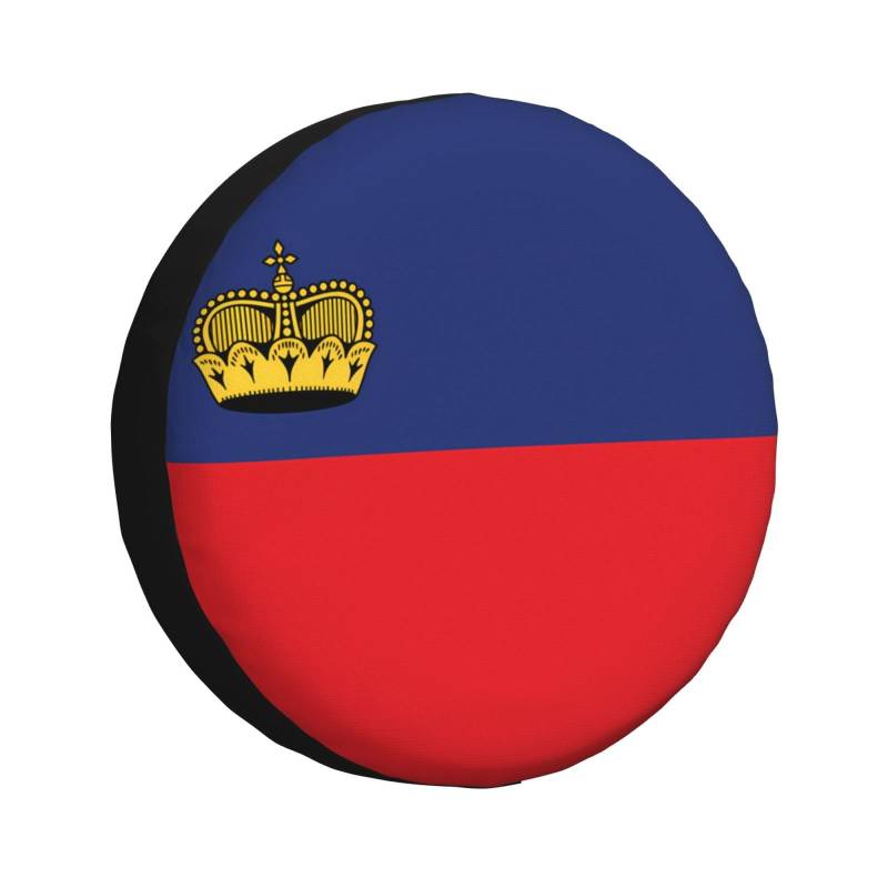 Reifenabdeckung mit Flagge Liechtensteins, Allwetterschutz für Anhänger, SUV, LKW und mehr, 35,6 cm, 40,6 cm, 43,2 cm, 43,2 cm von NABEAR