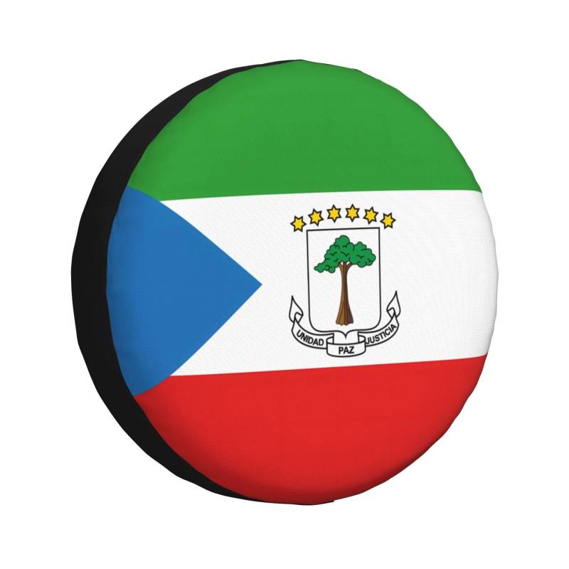 Reifenabdeckung mit Flagge von Äquatorialguinea, Radabdeckung, Allwetterschutz für Anhänger, SUV, LKW und mehr, 35,6 cm, 40,6 cm, 43,2 cm von NABEAR