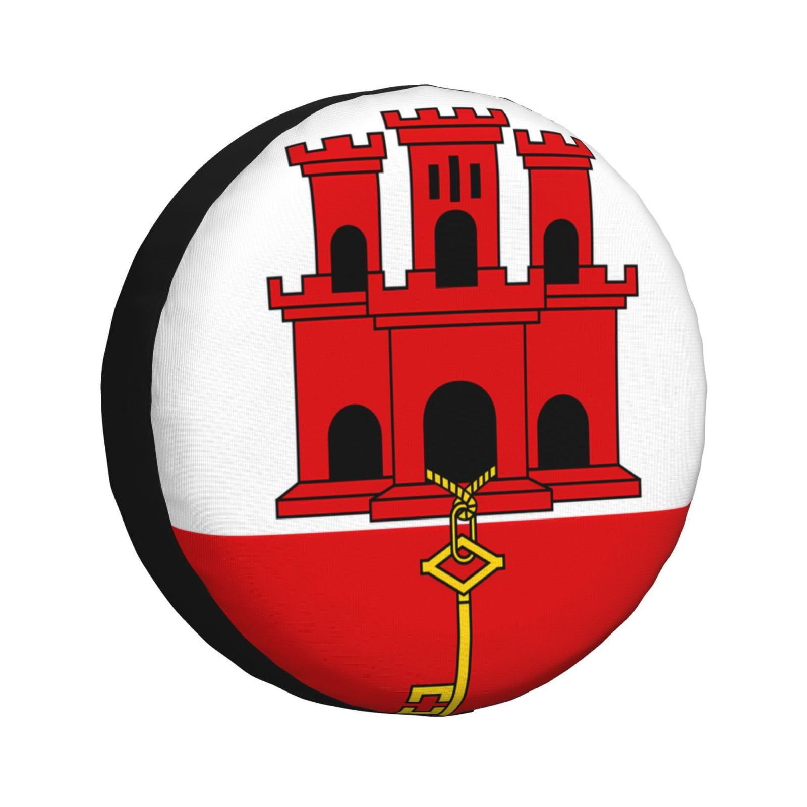 Reifenabdeckung mit Flagge von Gibraltar, Allwetterschutz für Anhänger, SUV, LKW und mehr, 35,6 cm, 40,6 cm, 43,2 cm, 43,2 cm Reifenabdeckung mit Flagge von Gibraltar, Allwetterschutz für Anhänger, SUV, LKW und mehr, 35,6 cm, 40,6 cm, 43,2 cm, 43,2 cm von NABEAR