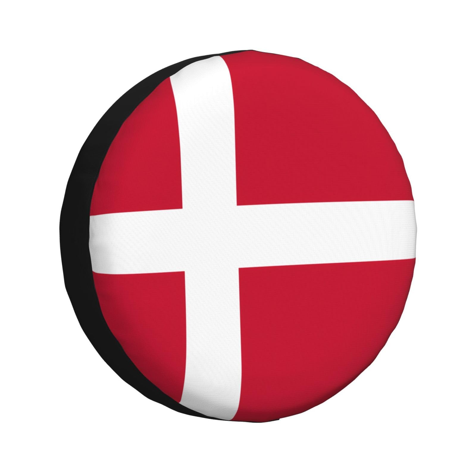Reifenabdeckung mit dänischer Flagge, Allwetterschutz für Anhänger, SUV, LKW und mehr, 35,6 cm, 40,6 cm, 43,2 cm, 43,2 cm Reifenabdeckung mit dänischer Flagge, Allwetterschutz für Anhänger, SUV, LKW und mehr, 35,6 cm, 40,6 cm, 43,2 cm, 43,2 cm von NABEAR