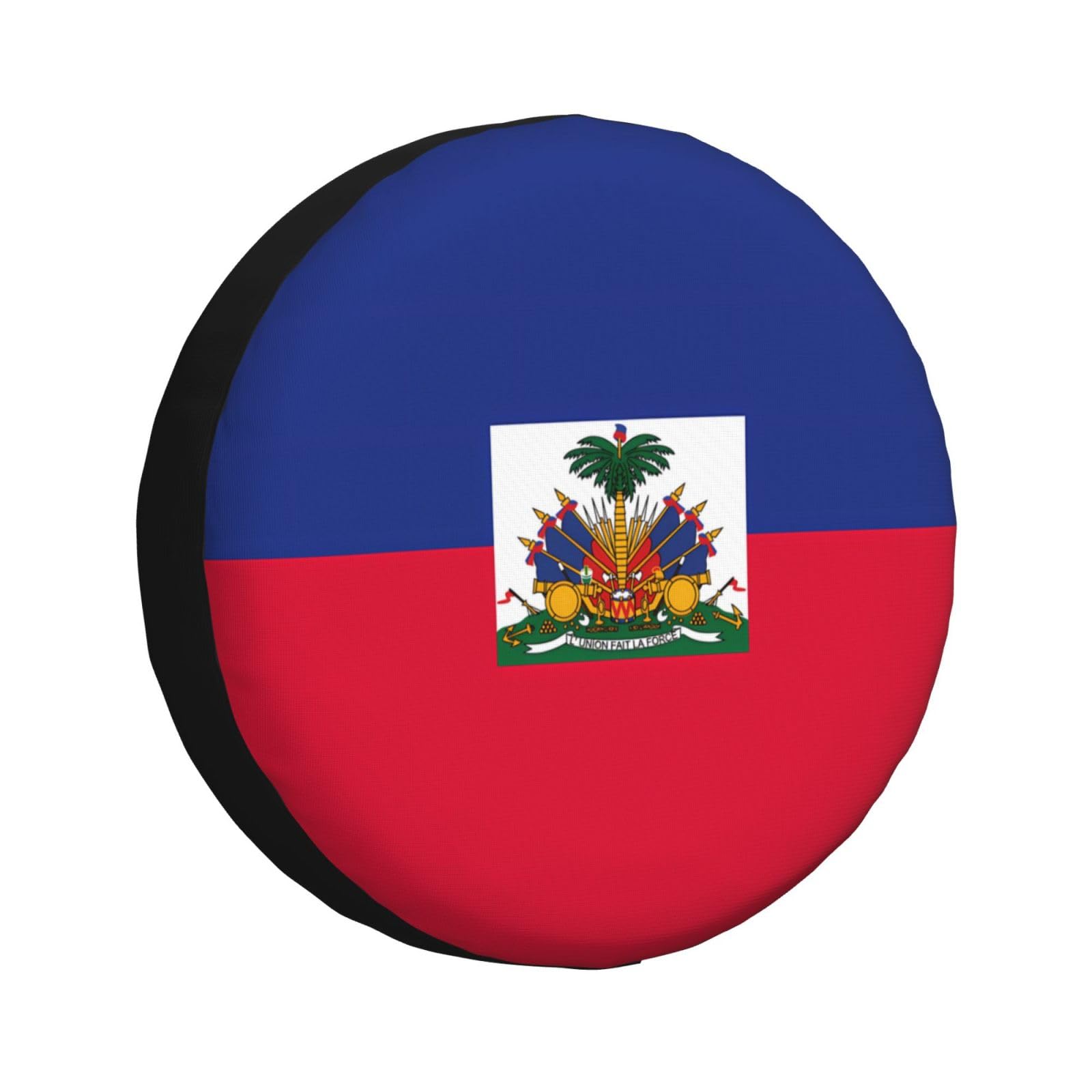 Reifenabdeckung mit haitianischer Flagge, Allwetterschutz für Anhänger, SUV, LKW und mehr, 35,6 cm, 40,6 cm, 43,2 cm, 43,2 cm Reifenabdeckung mit haitianischer Flagge, Allwetterschutz für Anhänger, SUV, LKW und mehr, 35,6 cm, 40,6 cm, 43,2 cm, 43,2 cm von NABEAR