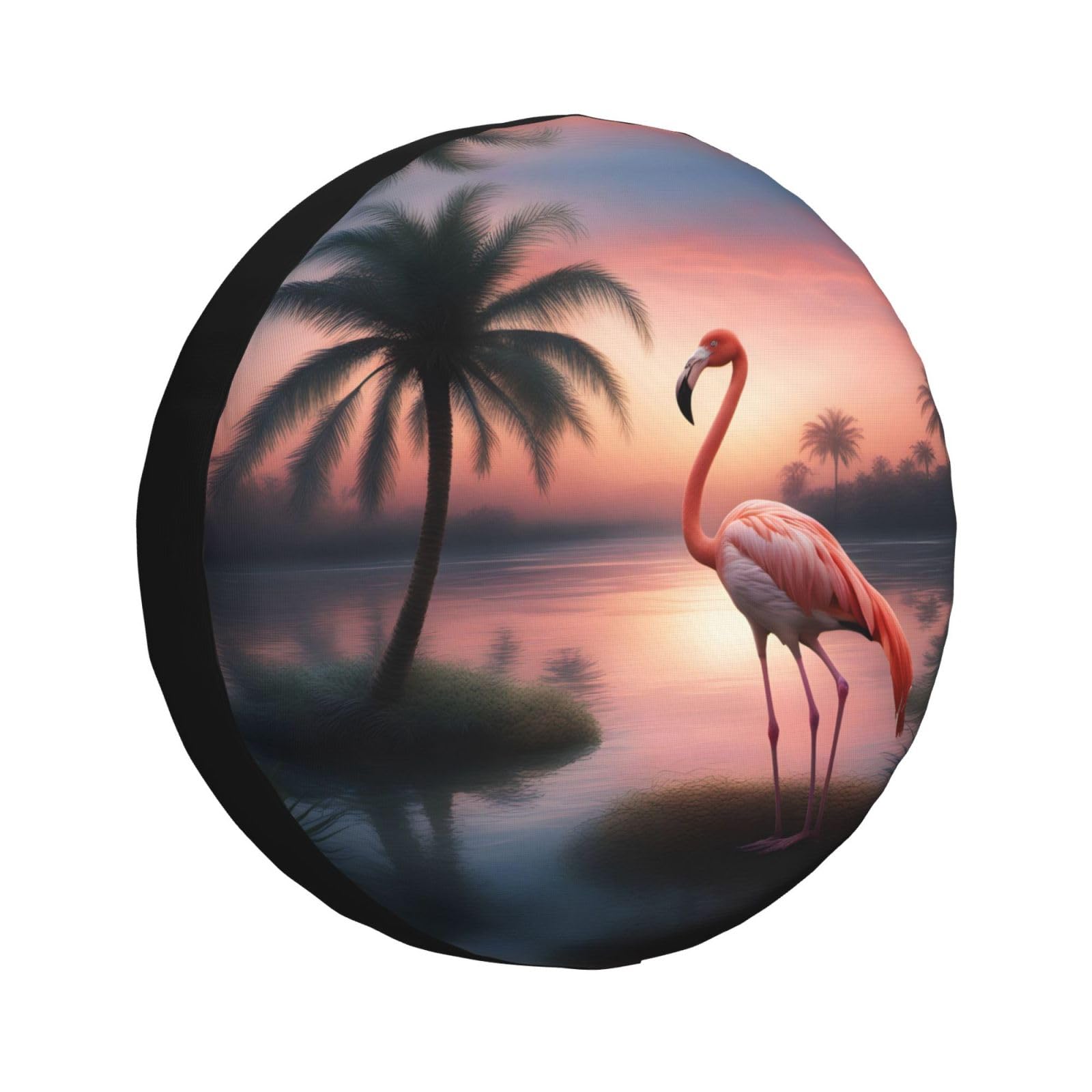 Schöne Flamingo-Reifenabdeckung, Allwetterschutz für Anhänger, SUV, LKW und mehr, 35,6 cm, 38,1 cm, 40,6 cm, 43,2 cm Schöne Flamingo-Reifenabdeckung, Allwetterschutz für Anhänger, SUV, LKW und mehr, 35,6 cm, 38,1 cm, 40,6 cm, 43,2 cm von NABEAR