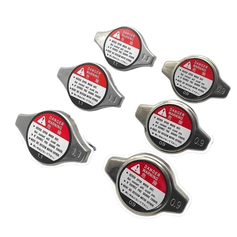 Thermostat 1/5 stücke 0.9/1,1 Auto Teile Universal Auto Kühlung Kühler Kappen Anti-Verbrühen Abdeckung Kühler Wassertank Motor Thermostat(5pcs-0.9 Bar) von NADCFN