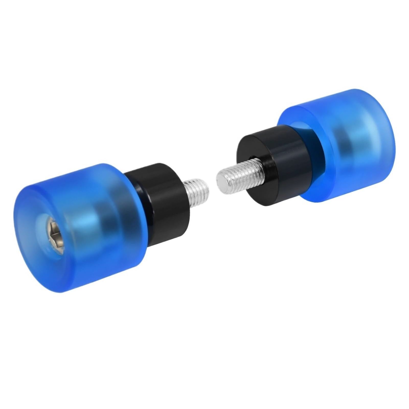 motorrad stoßstangen blöcke 1 paar Crash Bar Protector Ball Motorrad Satteltasche Ball M12 Fit Für Harley Touring Softail Sportster XL Dyna Motorrad Sturzbügel(Blue Guard Ball) von NADCFN